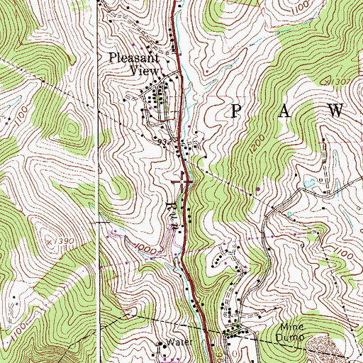Topographic Map of Masgrove Spring, WV