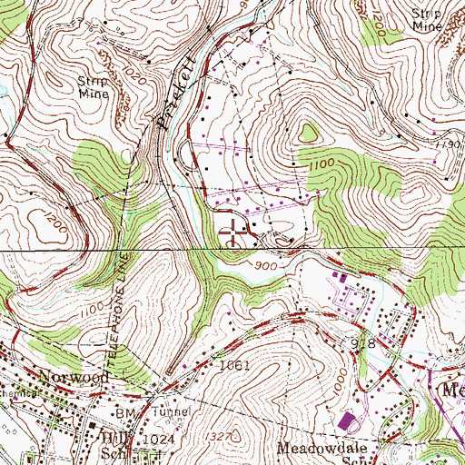 Topographic Map of Russel Hawkins Spring, WV