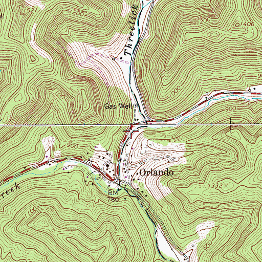 Topographic Map of Skinner Spring, WV