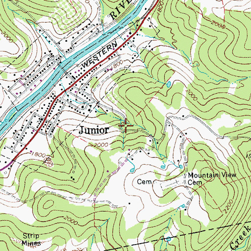 Topographic Map of Denver Lee Shomer Spring, WV