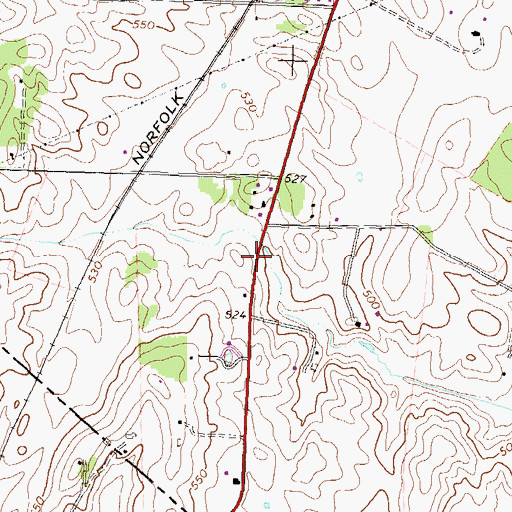 Topographic Map of Lippett Springs, WV