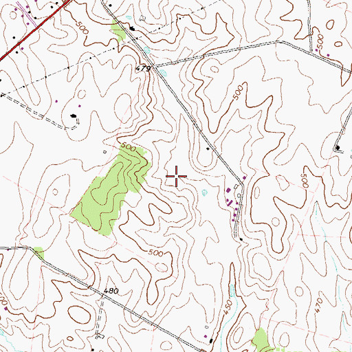 Topographic Map of Adams Farm Spring, WV