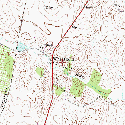 Topographic Map of Joseph Bell Farm Spring, WV