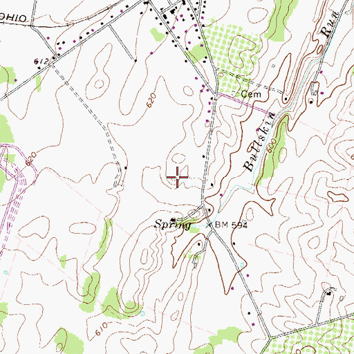Topographic Map of Head Spring, WV