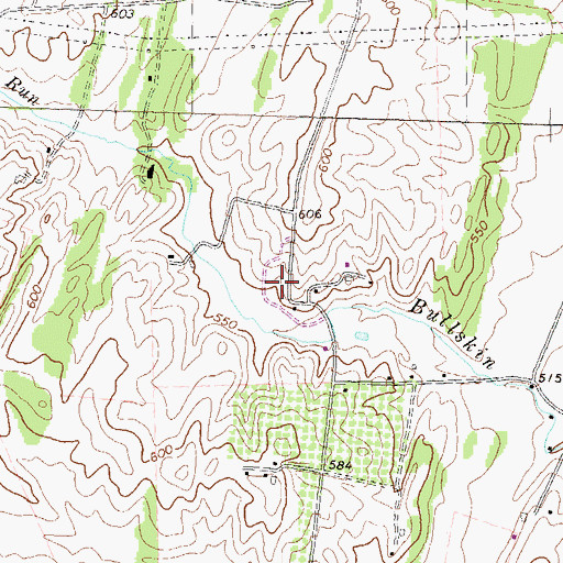 Topographic Map of Fairfax Grant Farm Springs, WV