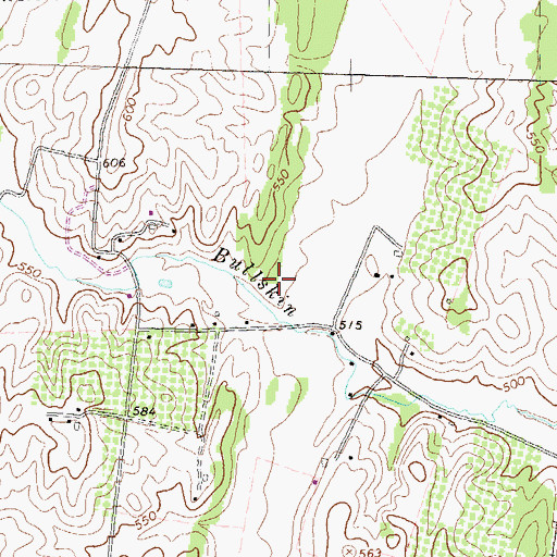 Topographic Map of Keller and Lackey Farms Springs, WV