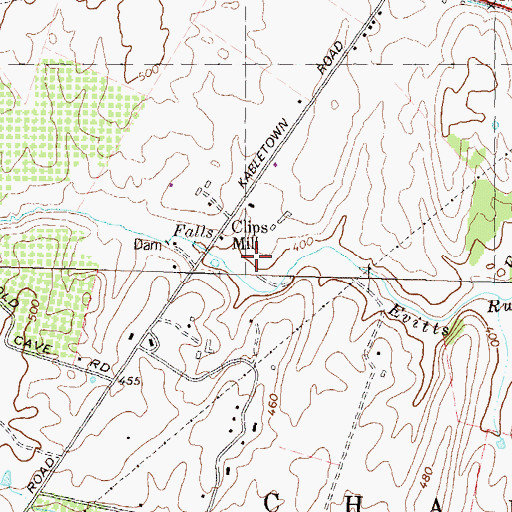 Topographic Map of Clipp Spring, WV