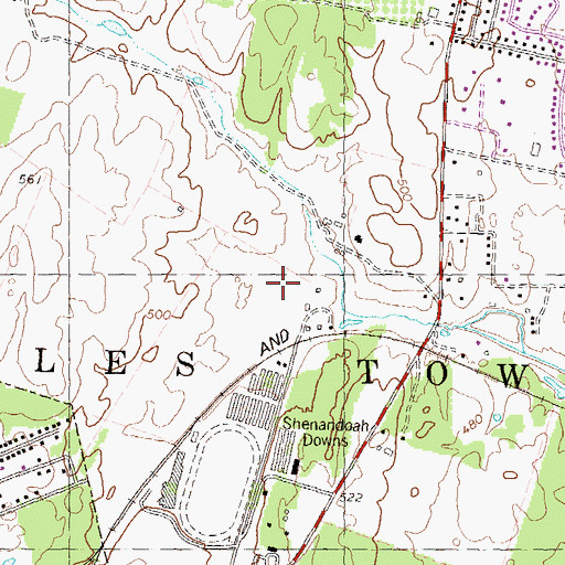 Topographic Map of Flowering Springs, WV