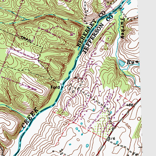 Topographic Map of Opequon Spring, WV