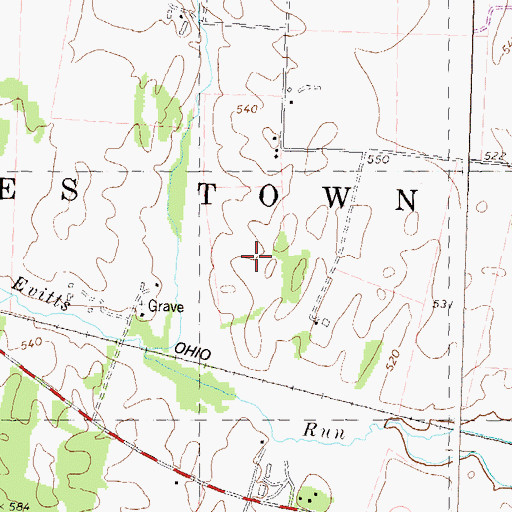 Topographic Map of Piedmont Farm Spring, WV