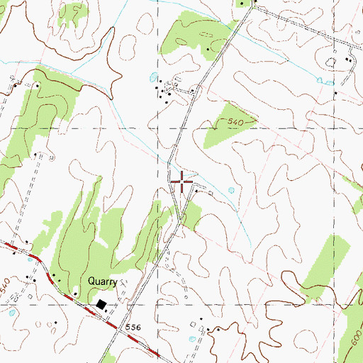 Topographic Map of Springdale Farm Spring, WV