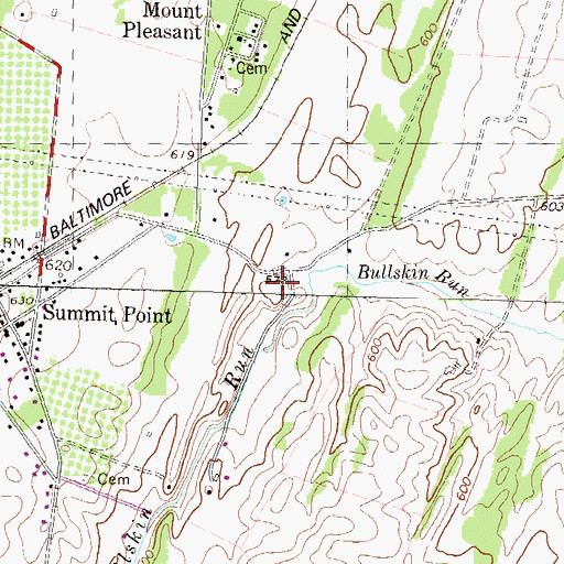 Topographic Map of White House Spring, WV