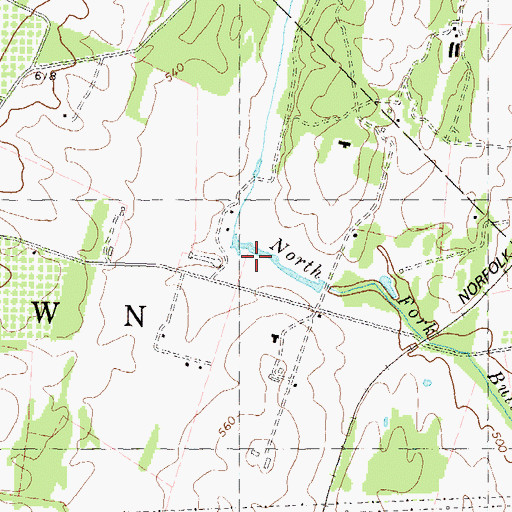 Topographic Map of Claymont Springs, WV
