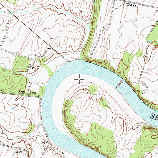 Topographic Map of Shannondale Red Sulphur Spring, WV