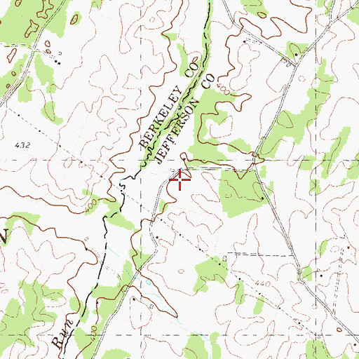 Topographic Map of Springdale Farm Spring, WV