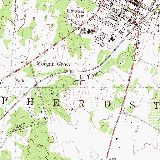 Topographic Map of Beasley Spring, WV