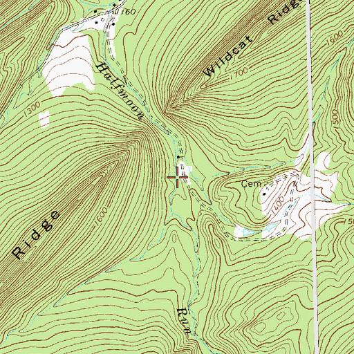 Topographic Map of Winfred Tharp Spring, WV