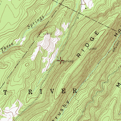Topographic Map of Reed Farm Spring, WV