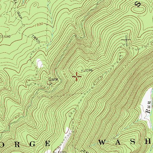 Topographic Map of National Forest Spring, WV