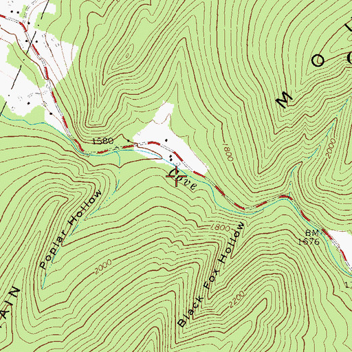 Topographic Map of Free Mason Spring, WV