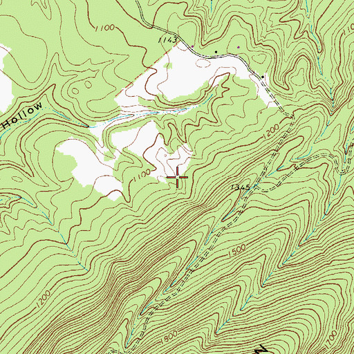 Topographic Map of Harry Veeders Spring, WV
