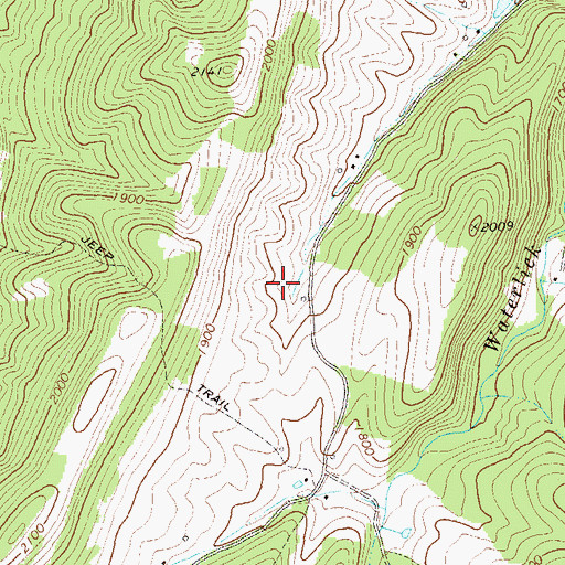 Topographic Map of Webster Spring, WV