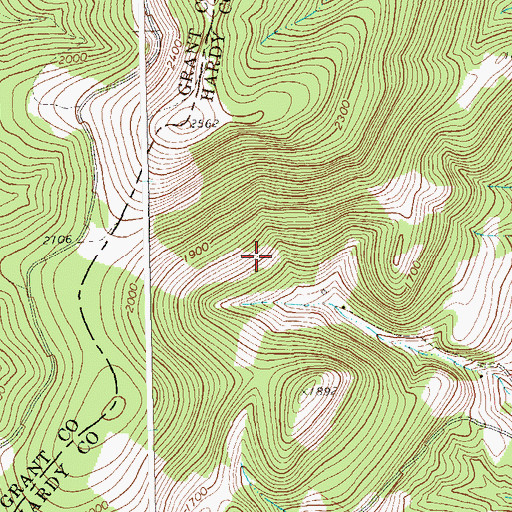 Topographic Map of Leslie This Spring, WV