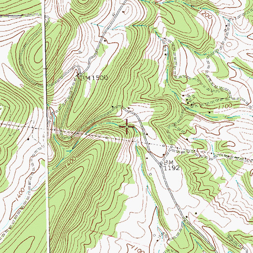 Topographic Map of Newbrough Spring, WV