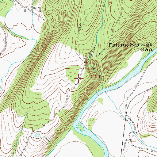 Topographic Map of Welton Spring, WV