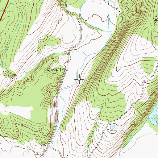 Topographic Map of Welton Spring, WV