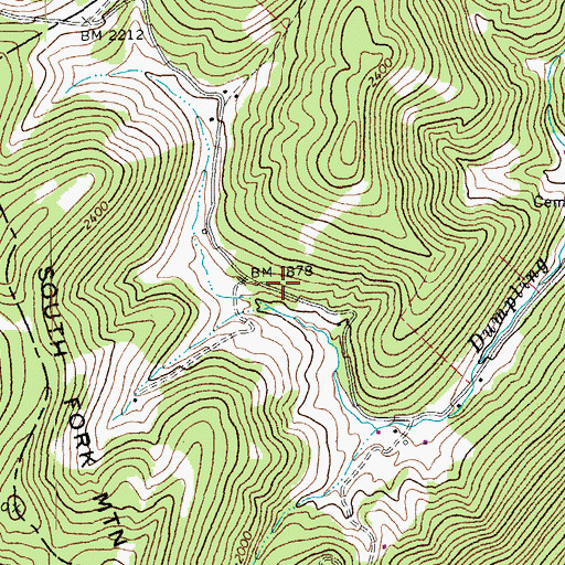Topographic Map of Little Turtle Spring, WV