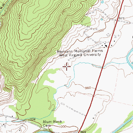 Topographic Map of Lower State Farm Spring, WV