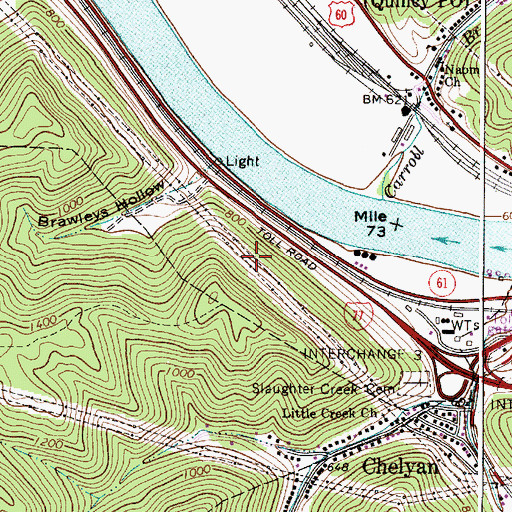 Topographic Map of James Kay Spring, WV