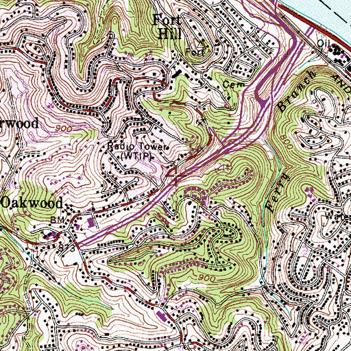 Topographic Map of Thayer Spring, WV