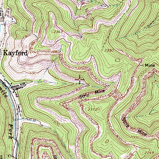 Topographic Map of Truax-Traer Company Spring, WV