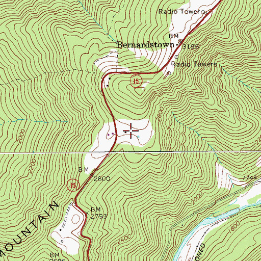 Topographic Map of Richard D Pyles Spring, WV