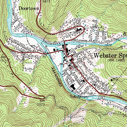 Topographic Map of Fork Lick Spring, WV