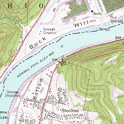 Topographic Map of Postlethwait Spring, WV