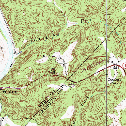 Topographic Map of Siegret Spring, WV