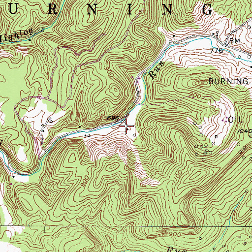 Topographic Map of McFee Sulphur Spring, WV