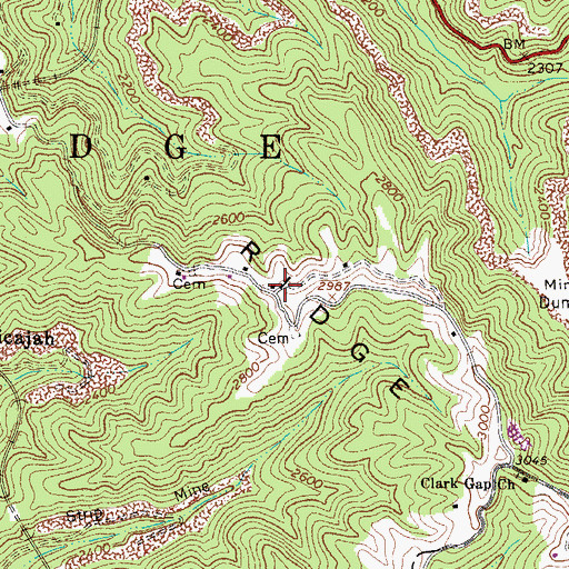 Topographic Map of Dwight Shrewsbury Spring, WV