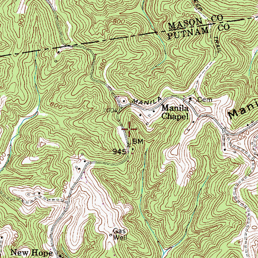 Topographic Map of Haynes Spring, WV