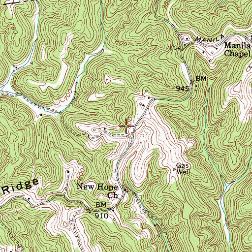 Topographic Map of Densil Jividen Spring, WV