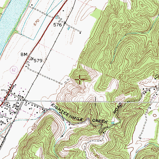 Topographic Map of Hulbert Spring, WV