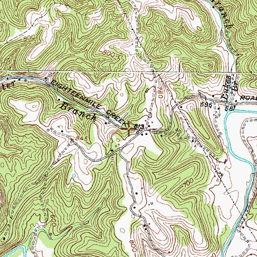 Topographic Map of Ray Woodall Spring, WV
