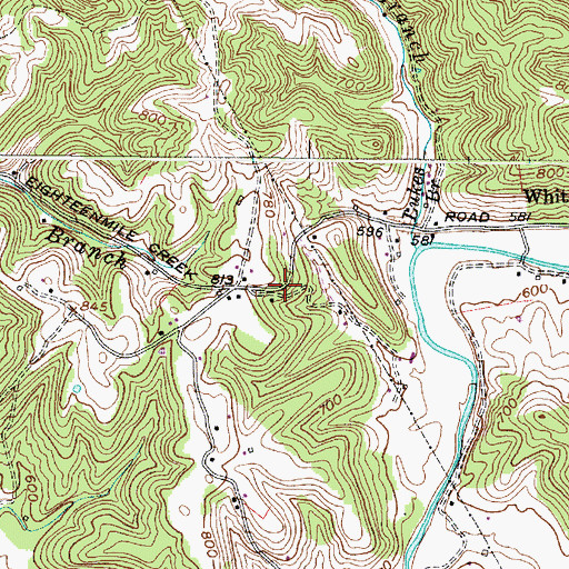 Topographic Map of Ray Woodall Spring, WV
