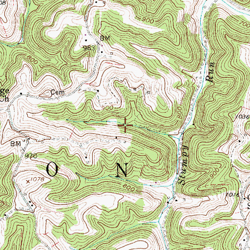 Topographic Map of Hooten Spring, WV