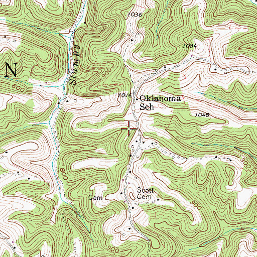 Topographic Map of Paul Crago Spring, WV