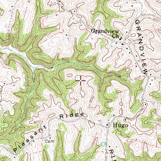 Topographic Map of Charles Castro Spring, WV
