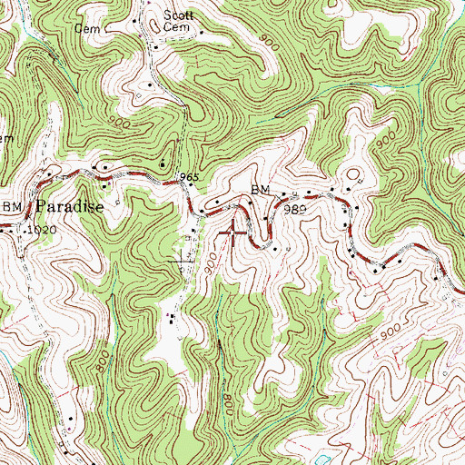Topographic Map of Maxil Fisher Spring, WV